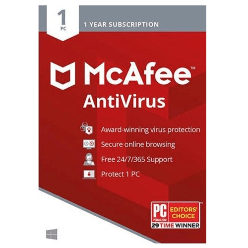 McAfee AntiVirus 1 Year / 1 Device
